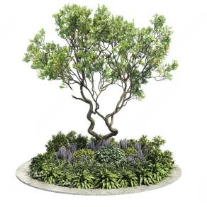 现代花坛3D模型下载